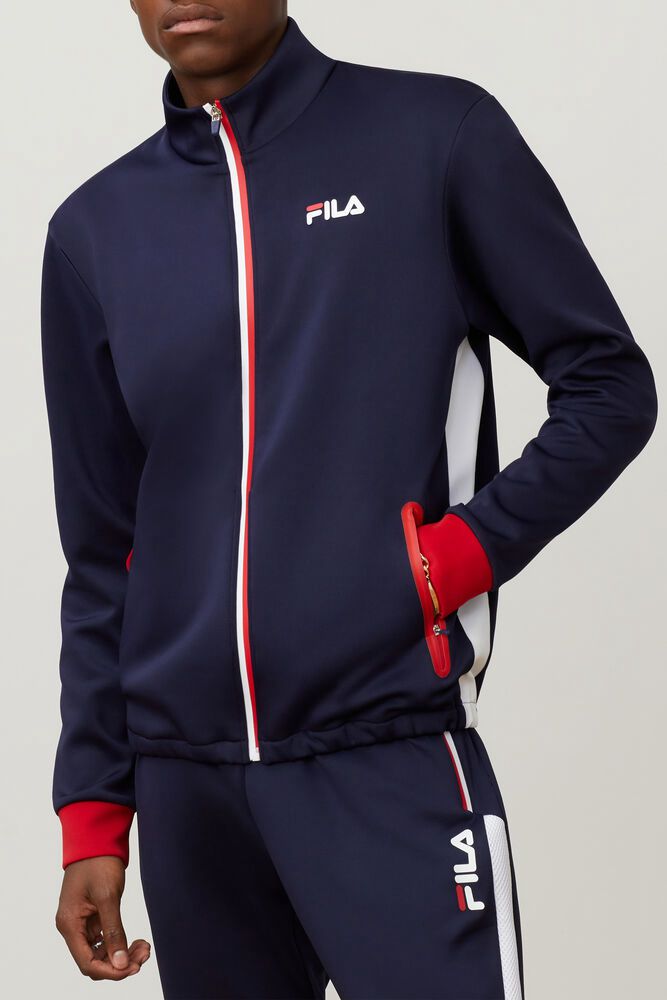 Fila Lacklen Navy Jacket Mens - NZ 05374-UXZF